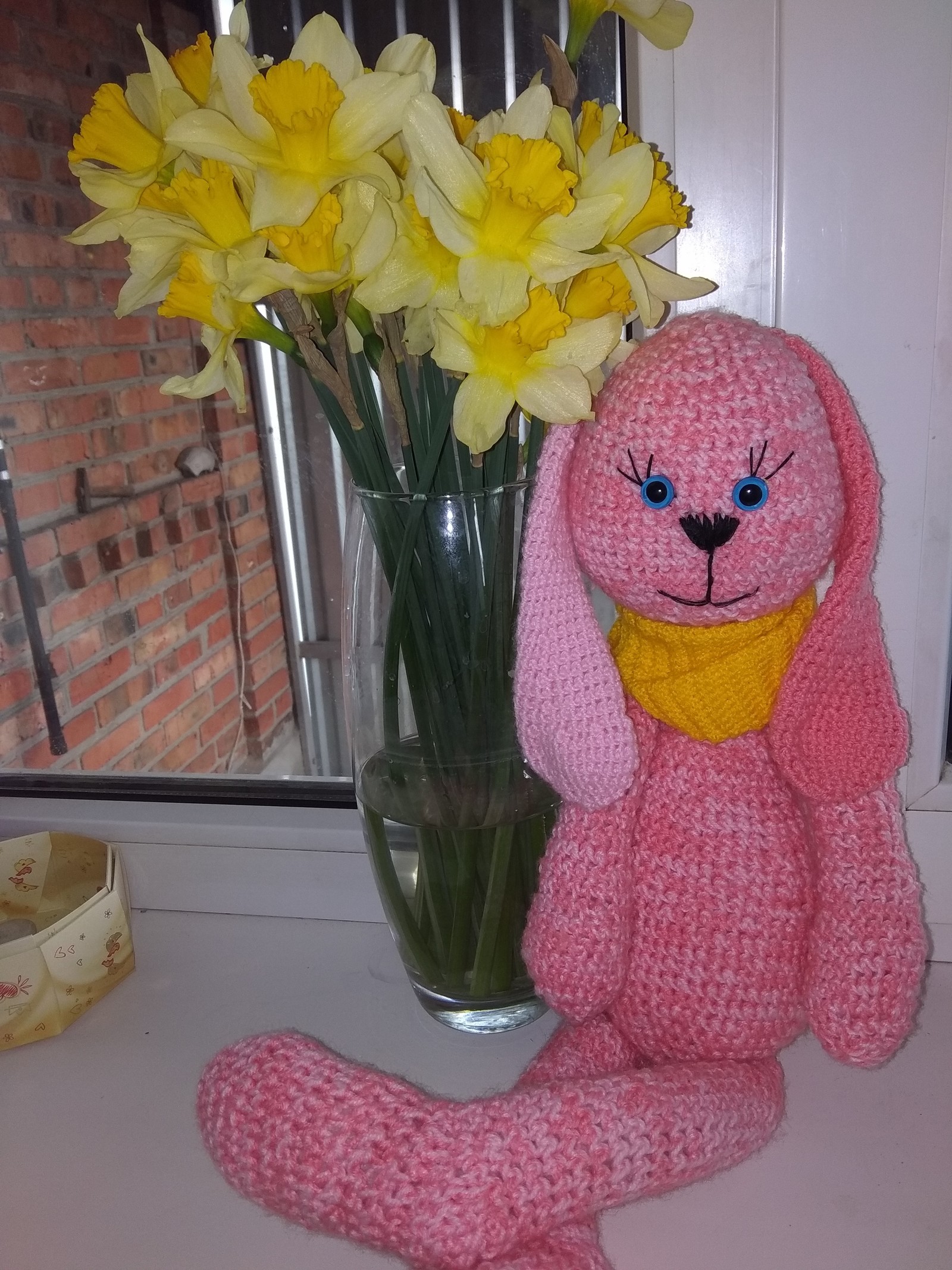 Bunny - My, Hare, Crochet, Knitted toys, Amigurumi, Longpost