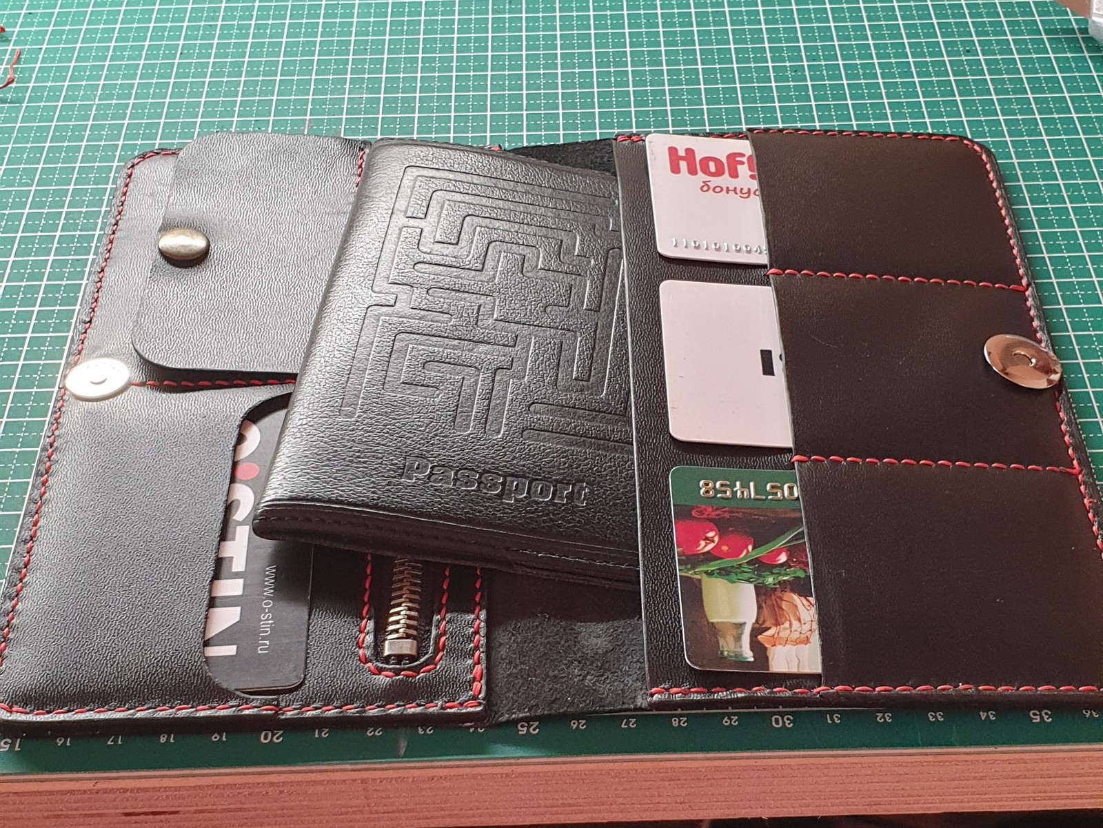 Handmade wallet. - My, Natural leather, Wallet, Leather craft, With your own hands, Hobby, Leather products, Longpost