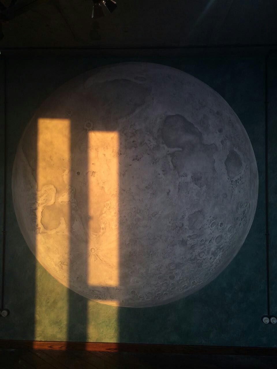 Honey, I'll give you the moon! - My, Bas-relief, moon, Interior, Gypsum, Longpost