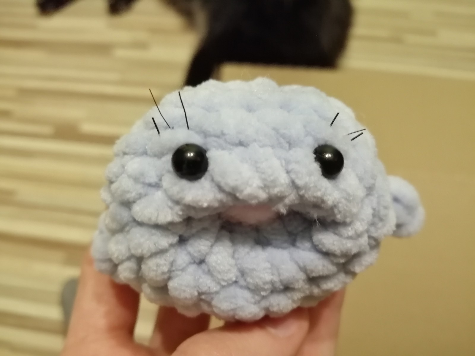 This is me doing: a small whale or a foolish fish - My, Crochet, What am I?, Longpost