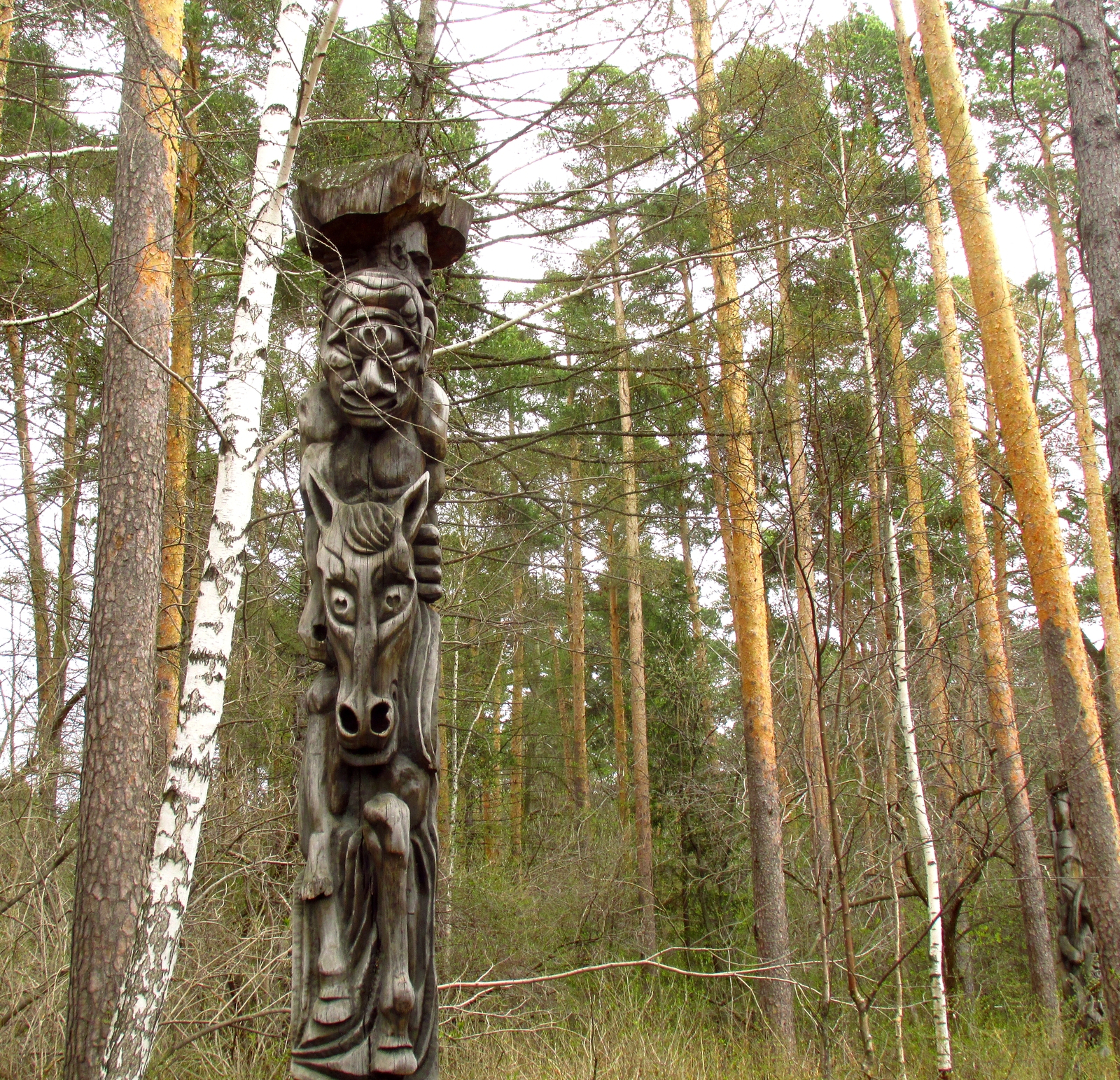 Spirits of the Ural forest - My, Art, Wood sculpture, Yekaterinburg, Forest, Longpost