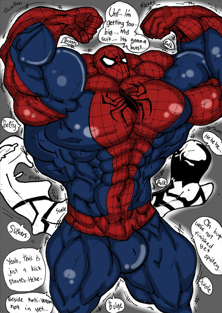 Muscle growth (Achtung! Not for the faint of heart and impressionable people!) - Muscle, Art, Deviantart, Characters (edit), My little pony, Spiderman, Harley quinn, Tom and Jerry, Longpost