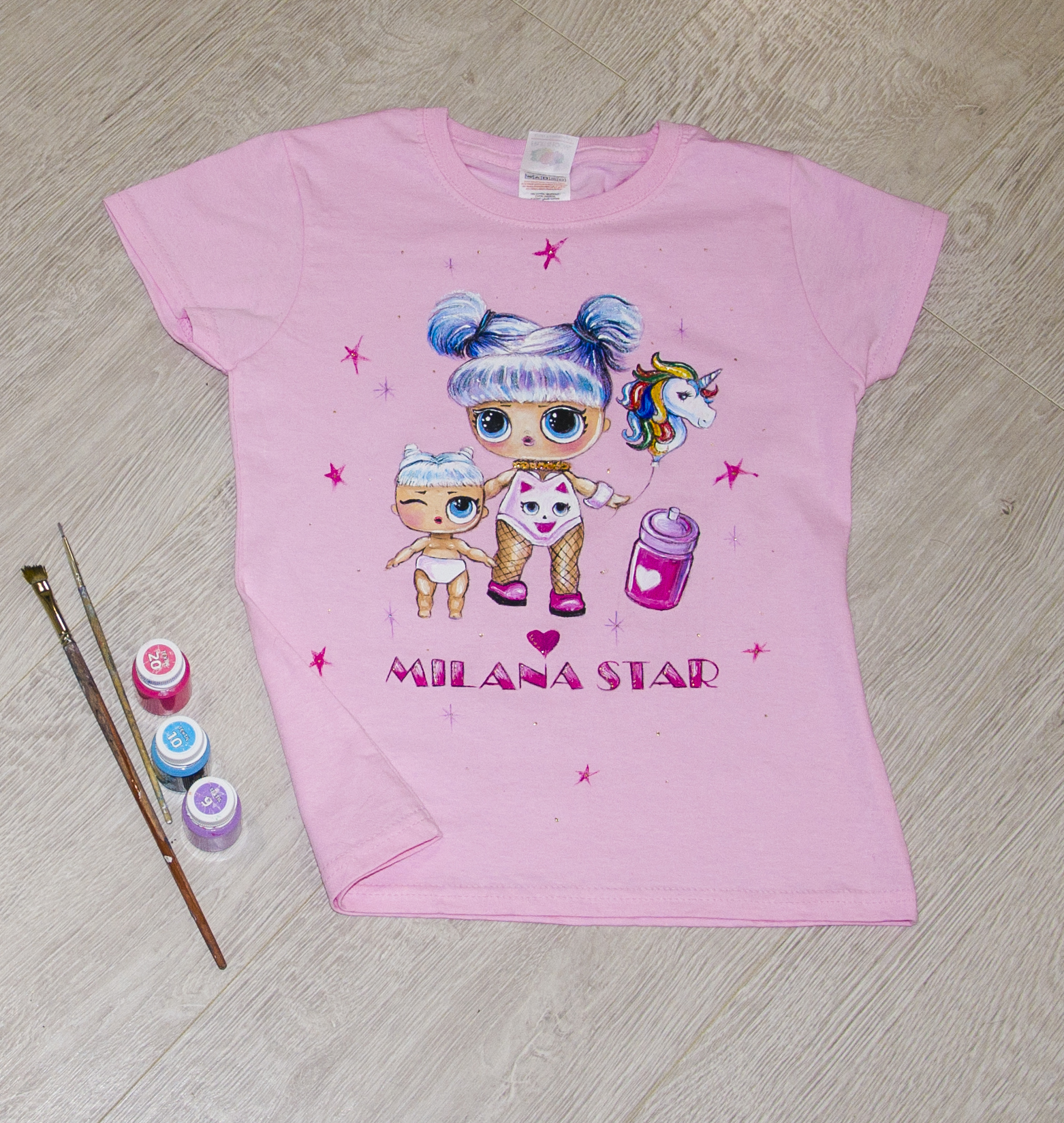 Hand painted t-shirt - My, Lol, Doll, Painting, T-shirt, Fashion, Style, Painting on fabric, Longpost