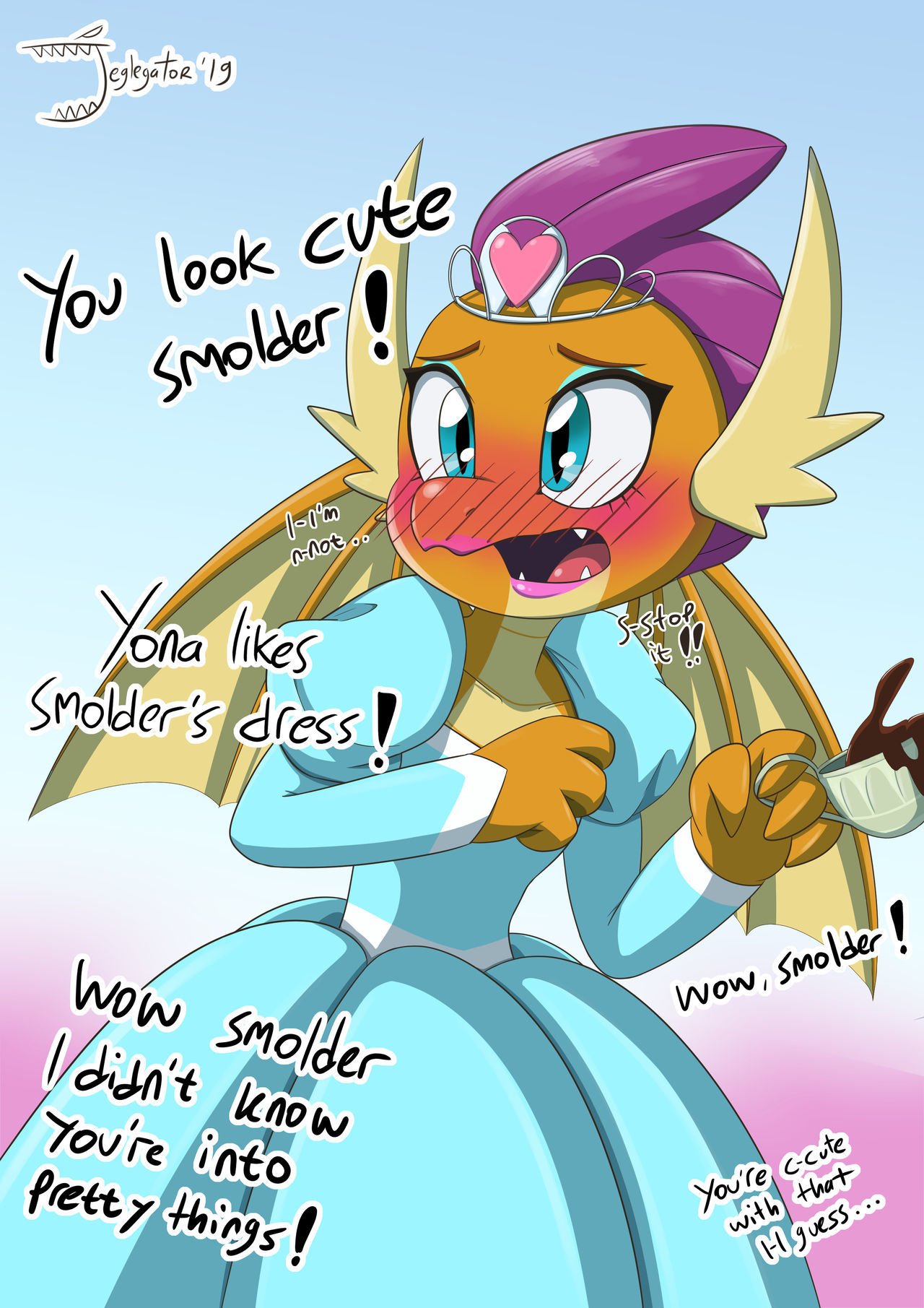 Cute Dragon-princess - My little pony, Smolder, Jeglegator, MLP Season 9, The Dragon