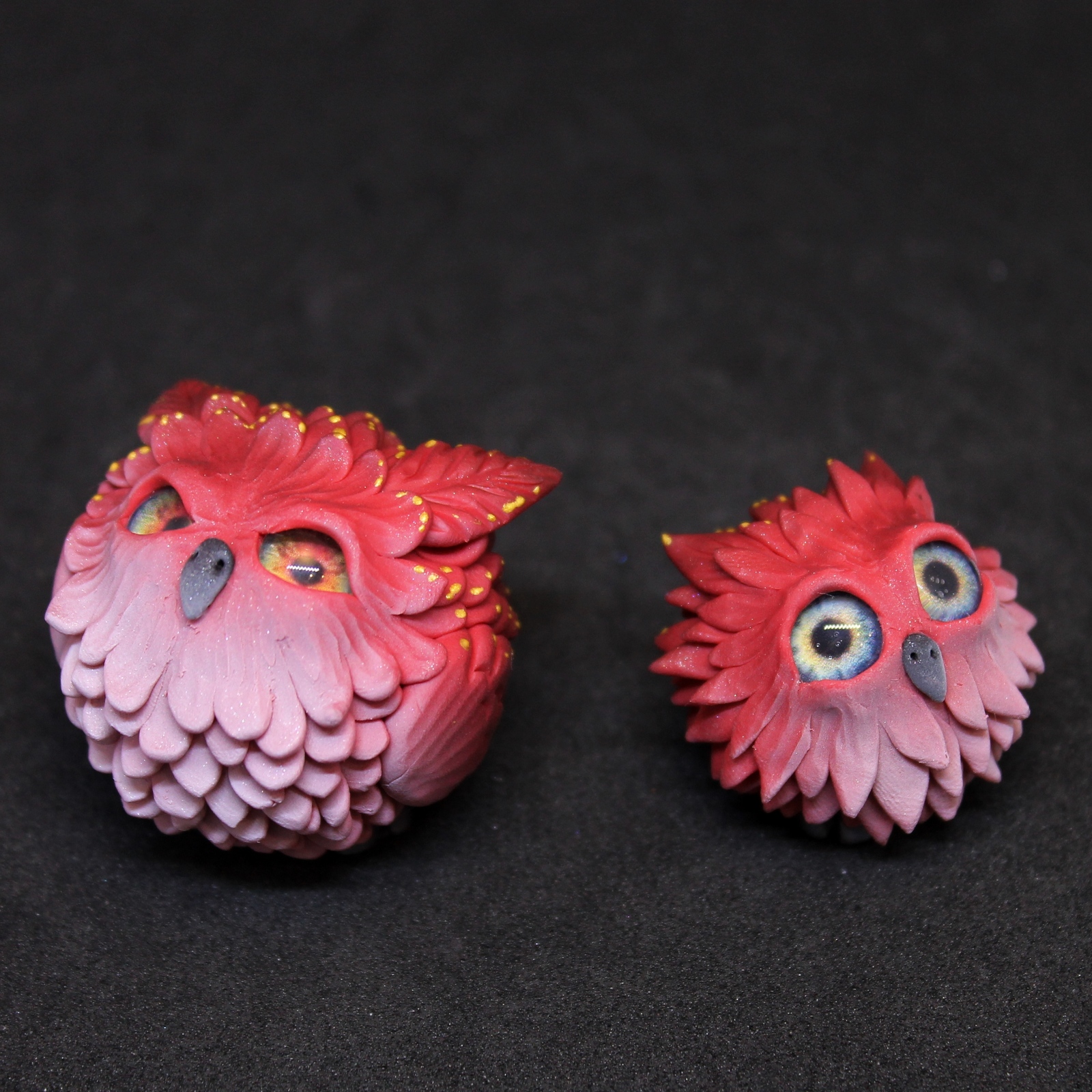 Owls - My, Needlework without process, Лепка, Polymer clay, Owl, Handmade, Longpost