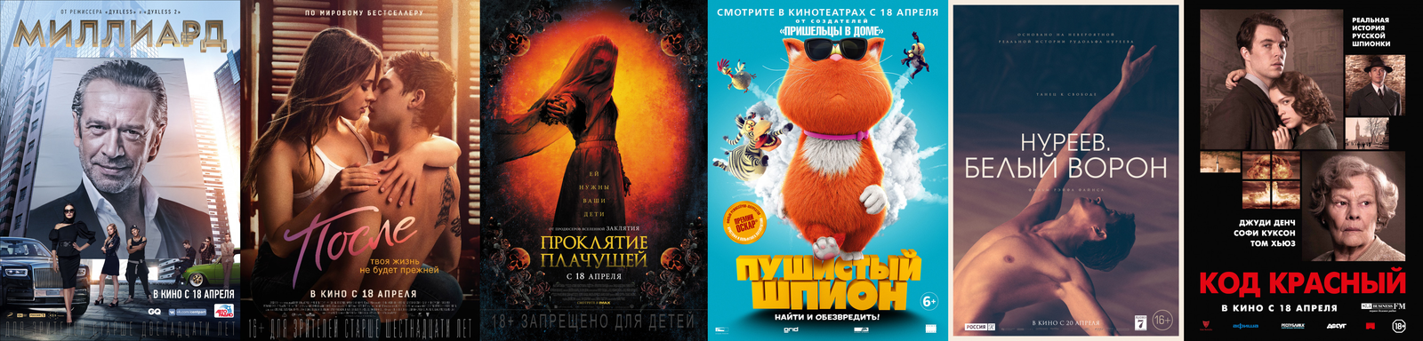 Russian box office receipts and distribution of screenings over the past weekend (April 18 - 21) - Movies, Box office fees, Film distribution, After, , Rudolf Nureyev, Code red