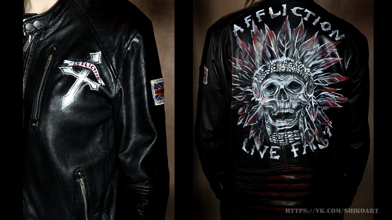 Painting leather jackets - My, Creation, Art, Artist, Interesting, Longpost