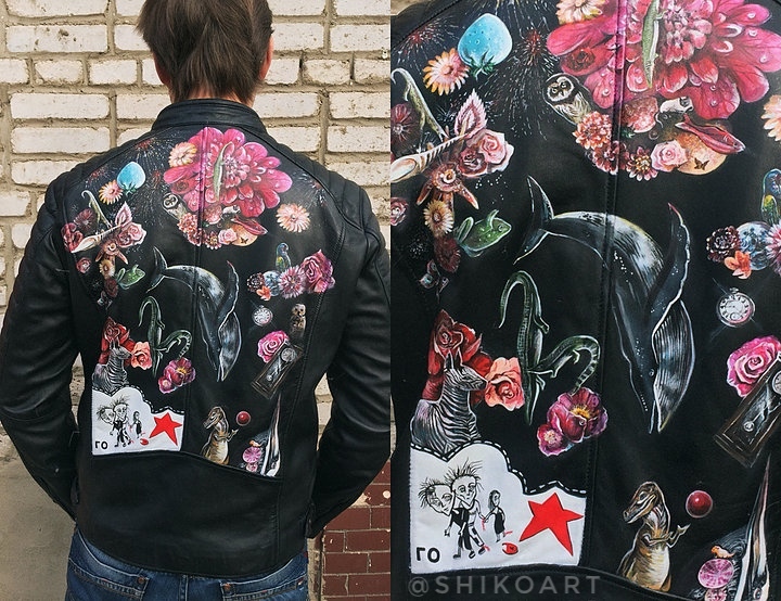 Painting leather jackets - My, Creation, Art, Artist, Interesting, Longpost