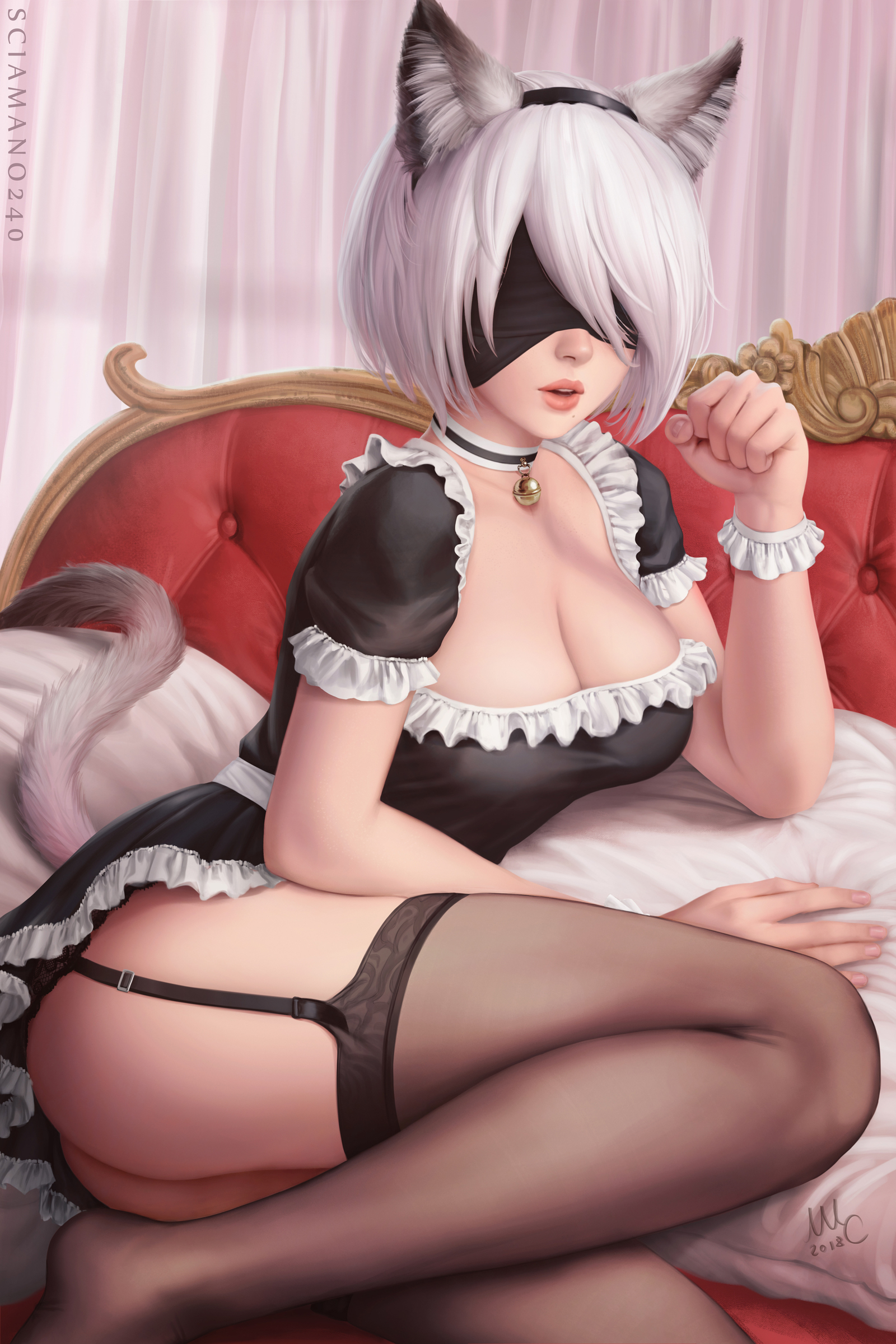 2 b от Sciamano240 - NSFW, Sciamano240, Арт, Yorha unit No 2 type B, Длиннопост, Рисованная эротика