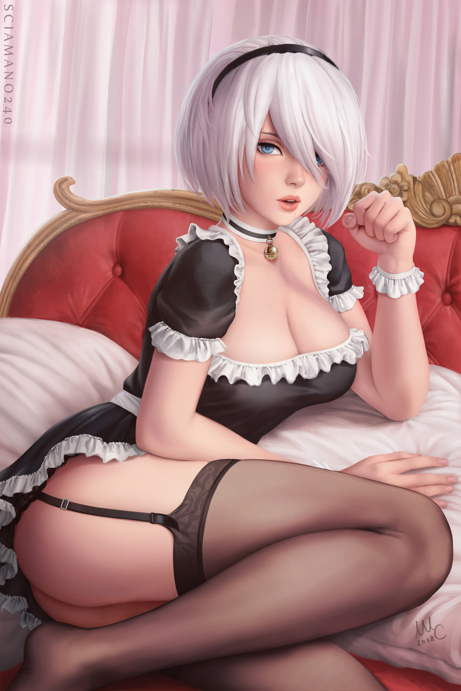 2 b от Sciamano240 - NSFW, Sciamano240, Арт, Yorha unit No 2 type B, Длиннопост, Рисованная эротика