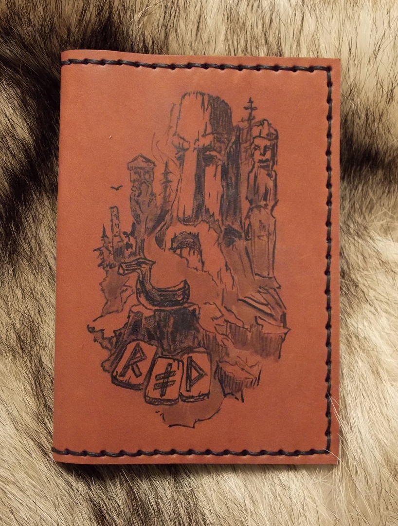 Unique handmade covers! - My, Cover, , Handmade, Leather, Needlework, Slavs, Slavic gods, Paganism, Longpost