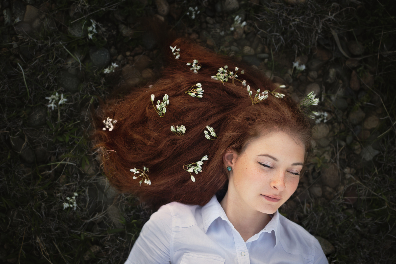 Flowers - My, The photo, Photographer, Beautiful girl, Redheads, Flowers