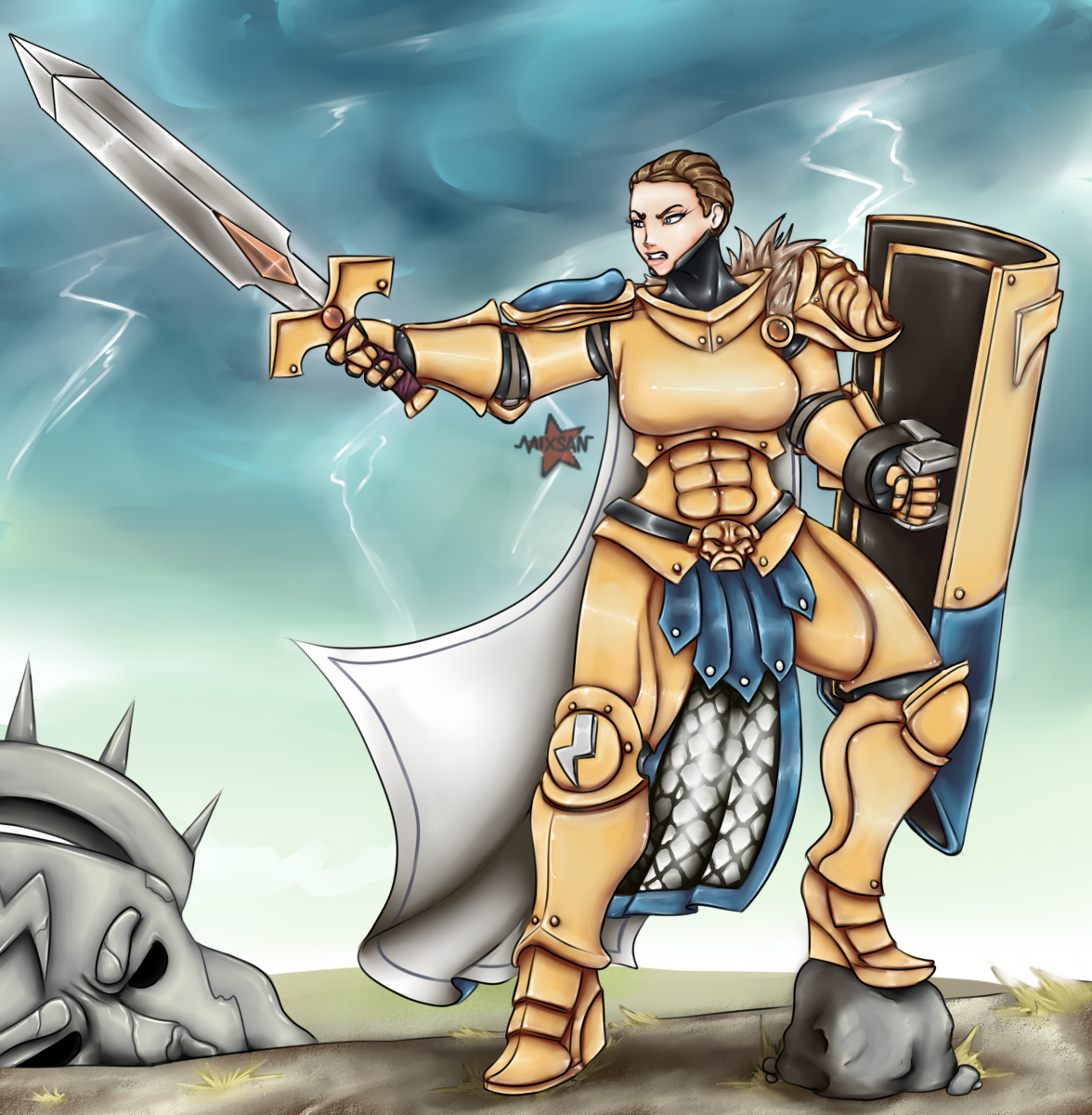 Leena Stormspire - NSFW, Моё, Warhammer, Warhammer: Age of Sigmar, Stormcast Eternals, Leena Stormspire