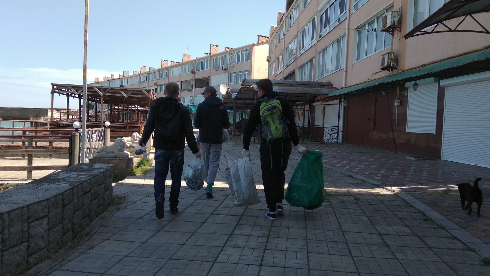 Spontaneous raid on the sea. - My, Chistoman, Chistomen, Crimea, Nikolaevka, Cleaning, Garbage, Help, Longpost