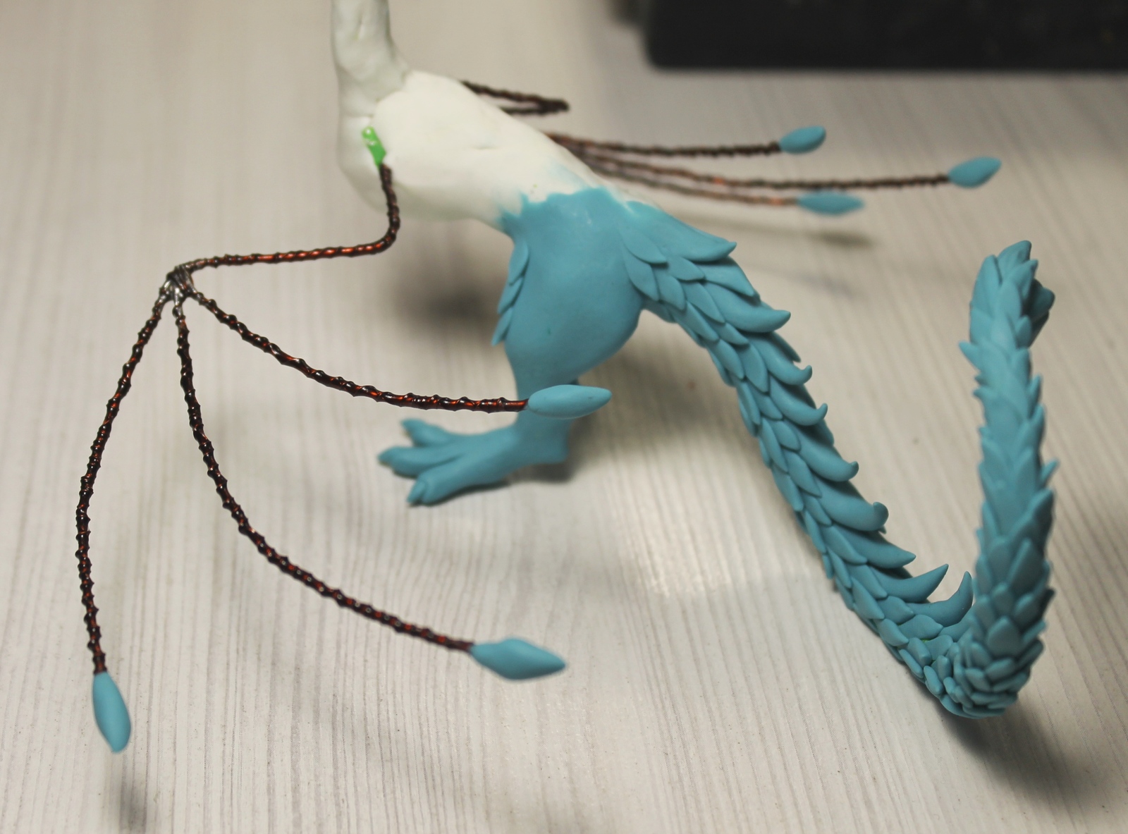 Sea wyvern (with sculpting process) - My, Needlework with process, Needlework, Polymer clay, Лепка, The Dragon, Wyvern, Longpost