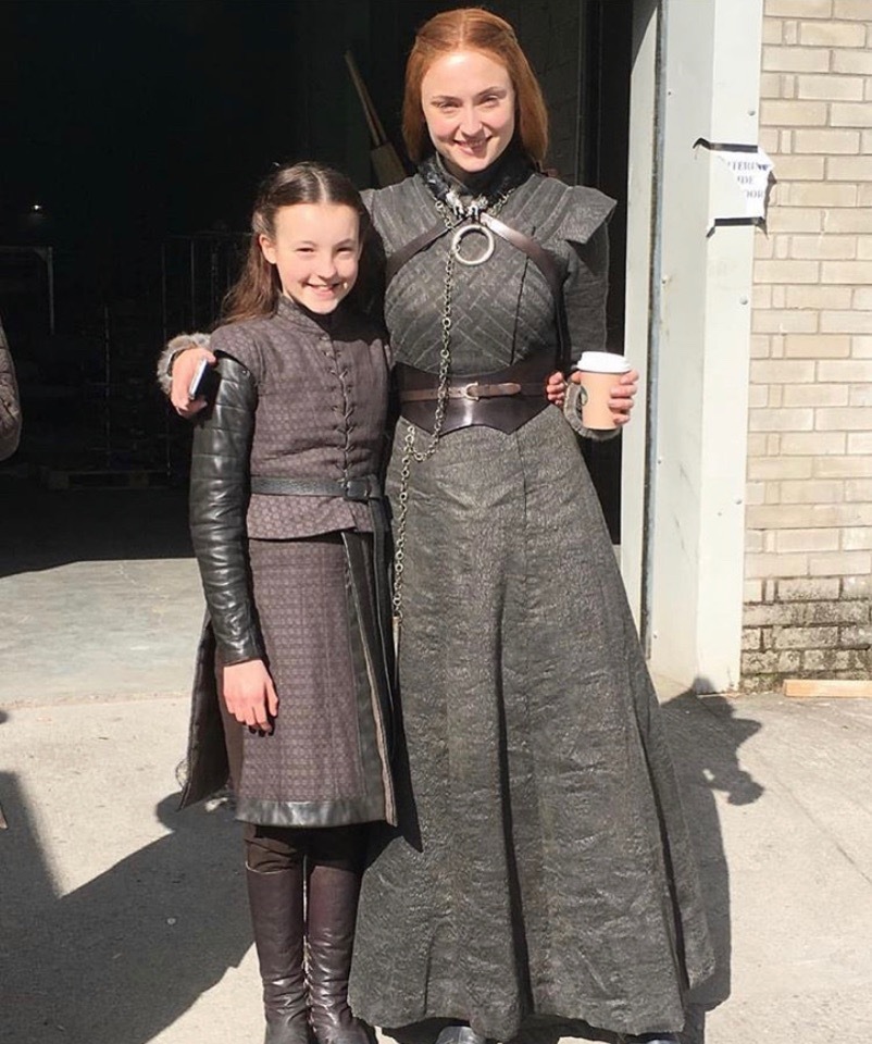 The most ferocious warrior of the army of the North behind the scenes - Game of Thrones, Game of Thrones season 8, Spoiler, Bella Rumsey, Photos from filming, Isaac Hempstead-Wright, Longpost