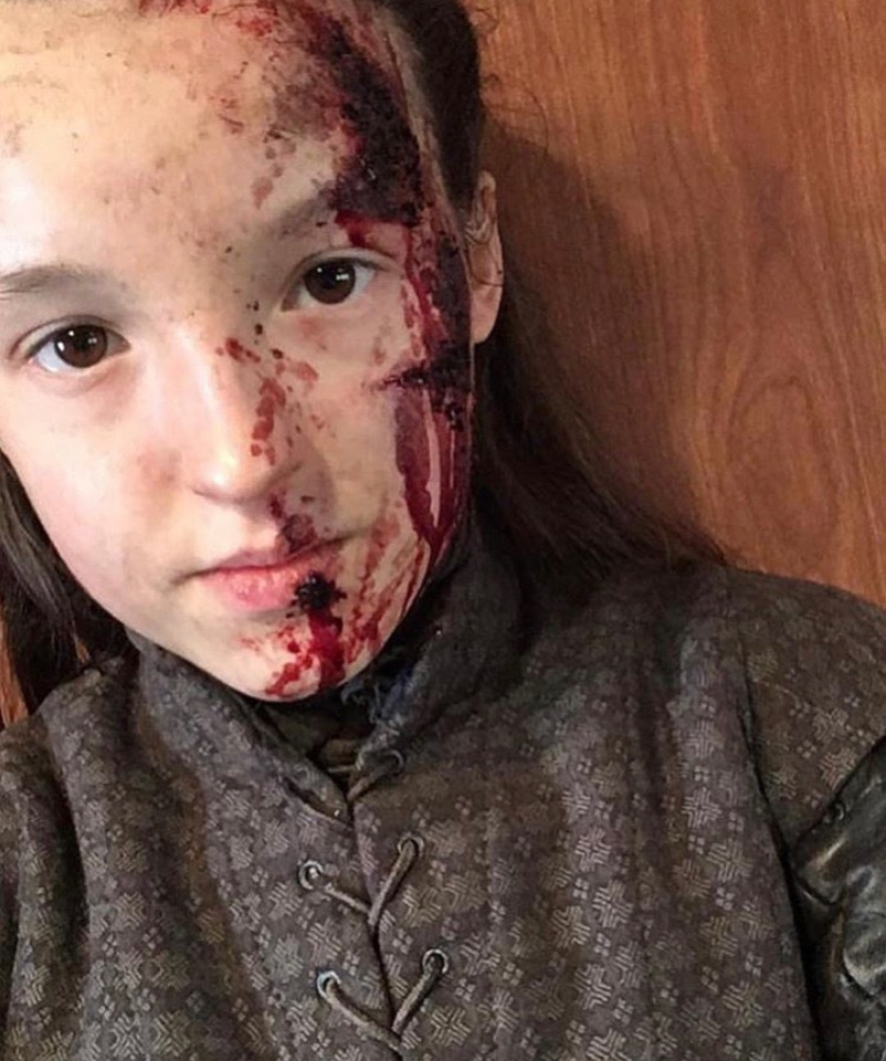 The most ferocious warrior of the army of the North behind the scenes - Game of Thrones, Game of Thrones season 8, Spoiler, Bella Rumsey, Photos from filming, Isaac Hempstead-Wright, Longpost