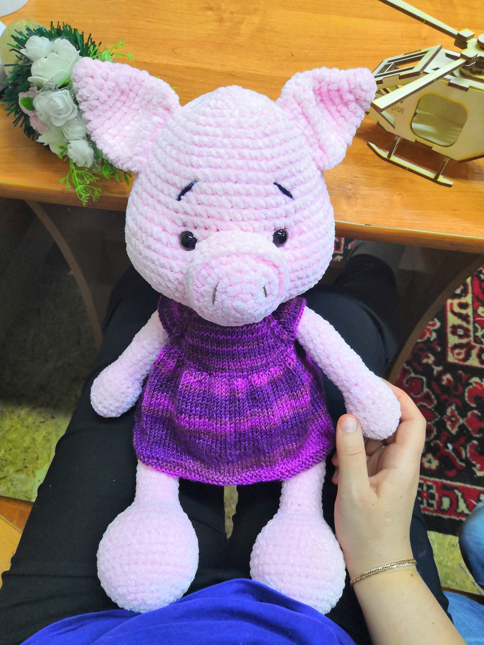 crochet pig - My, Knitting, I knit, Knitted toys, Toys, Longpost