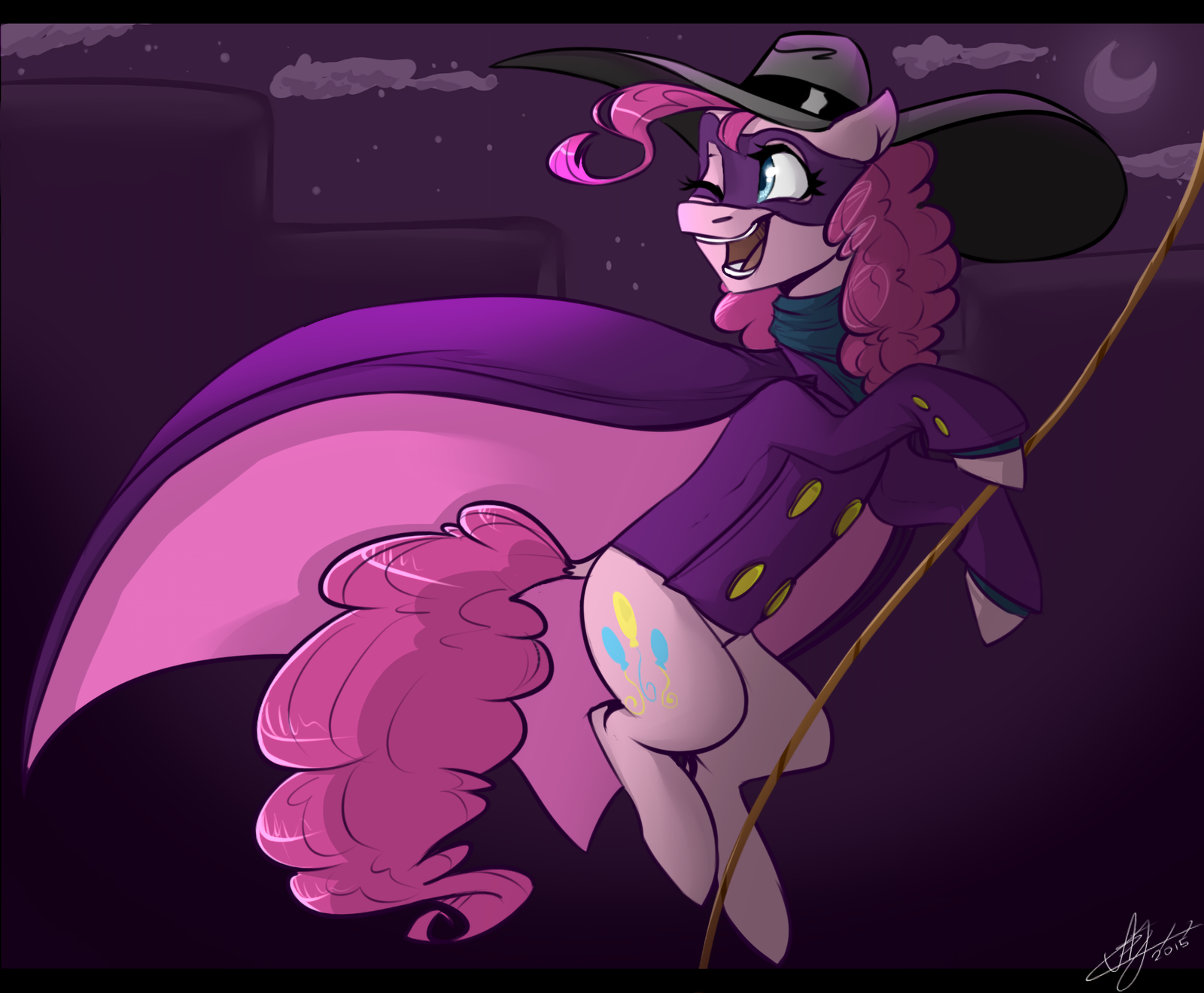 Darkwing Pie - My little pony, Pinkie pie, MLP crossover, , Black Cloak, , 