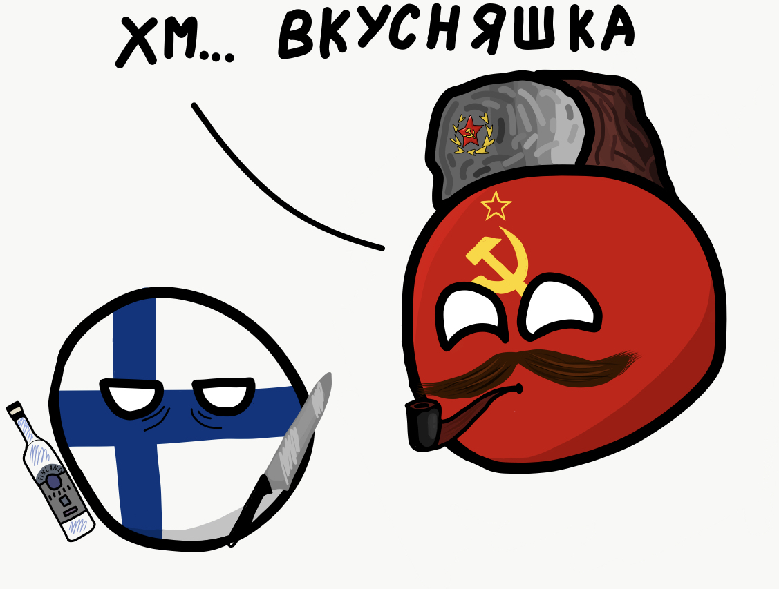 My first comic, ready to accept criticism - My, Countryballs, Finland, the USSR, Longpost, Story, , Comics