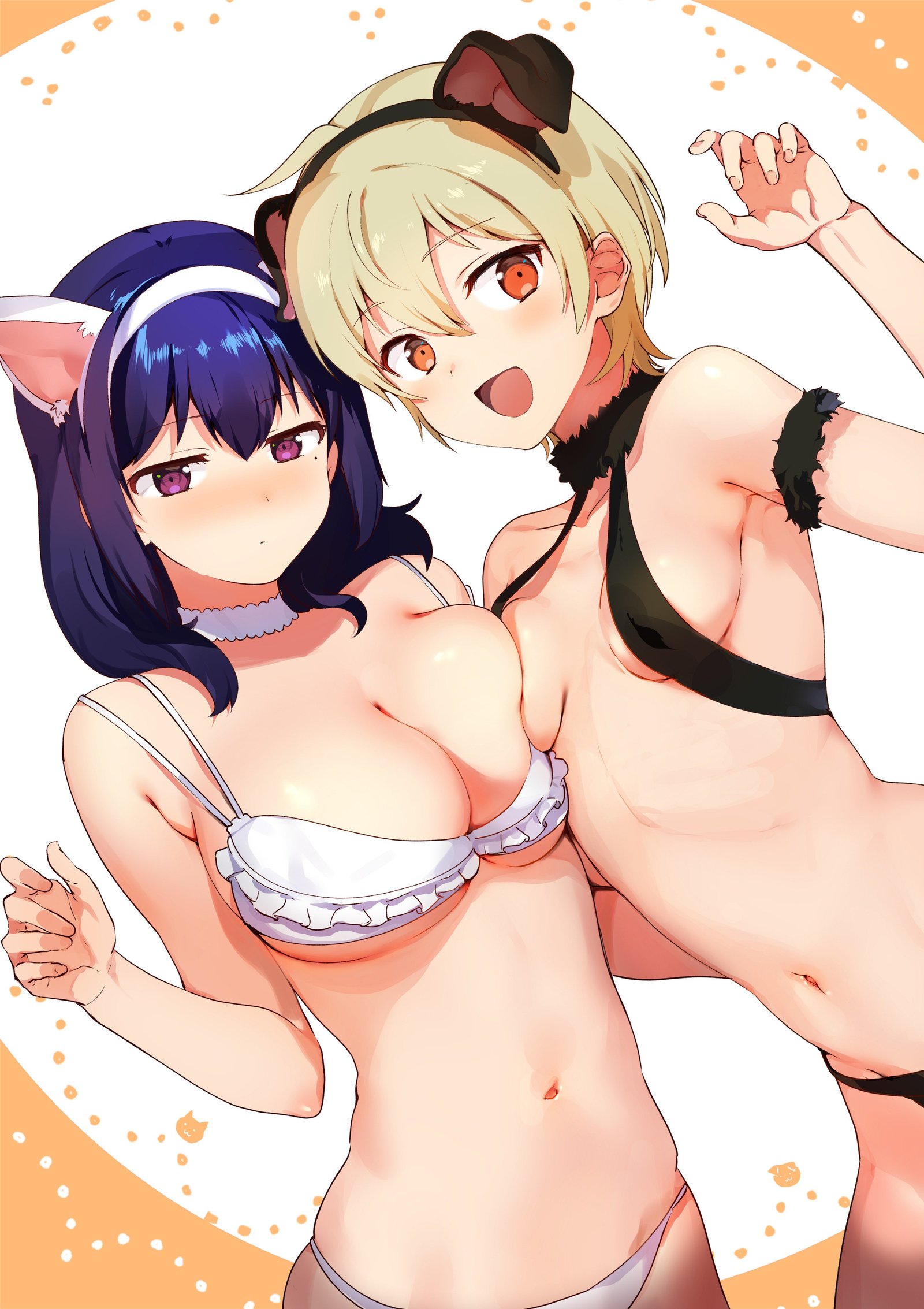 Anime Art - NSFW, Аниме, Anime Art, Sekai de ichiban oppai ga suki, Harumi Hana, Ichihara Chiaki, Konbu Wakame