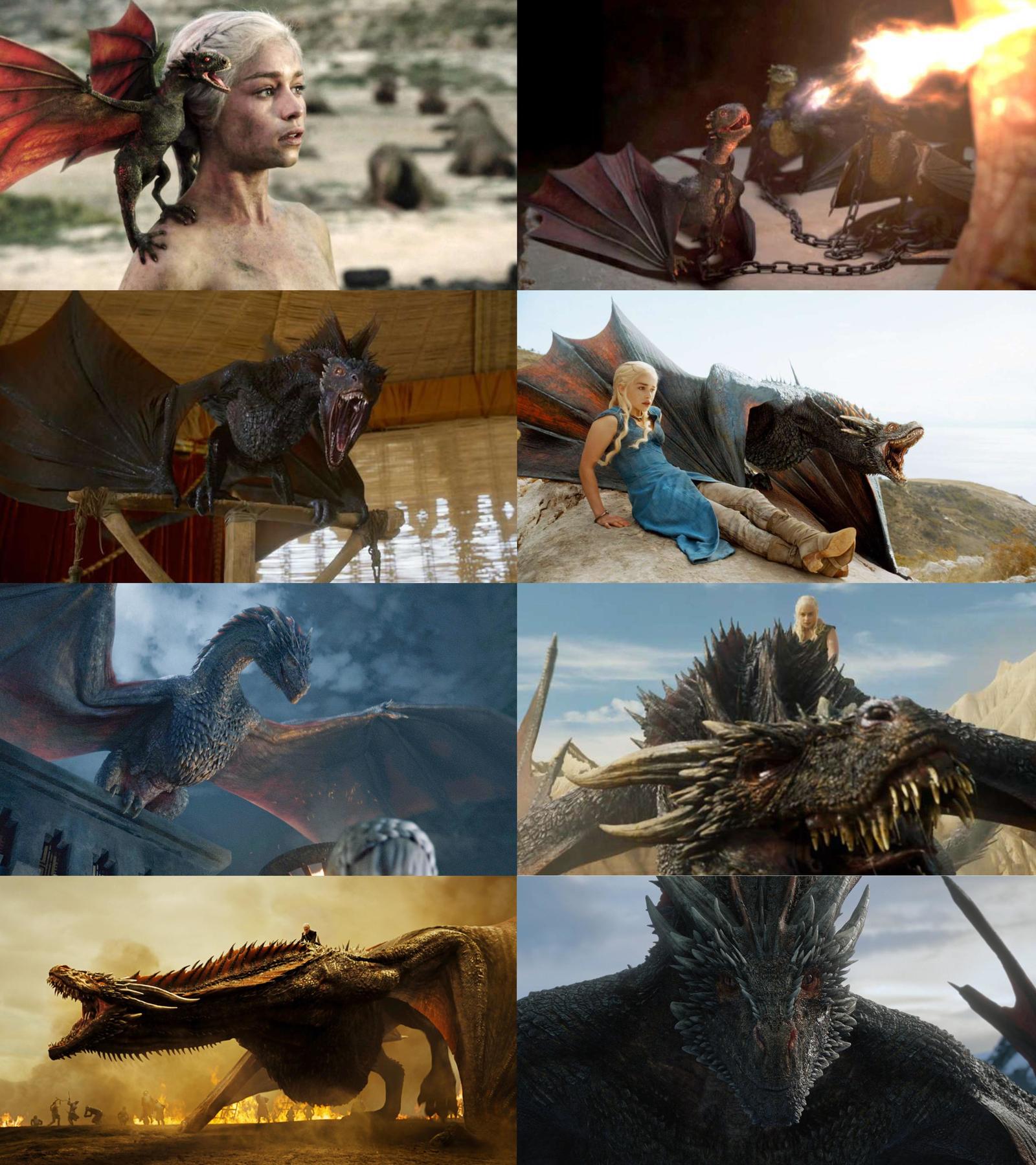 How Drogon has changed over 8 seasons - Game of Thrones, Drogon, The Dragon