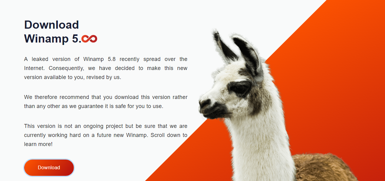 Maybe accordion: Winamp received an update - Player, Winamp, Unexpected