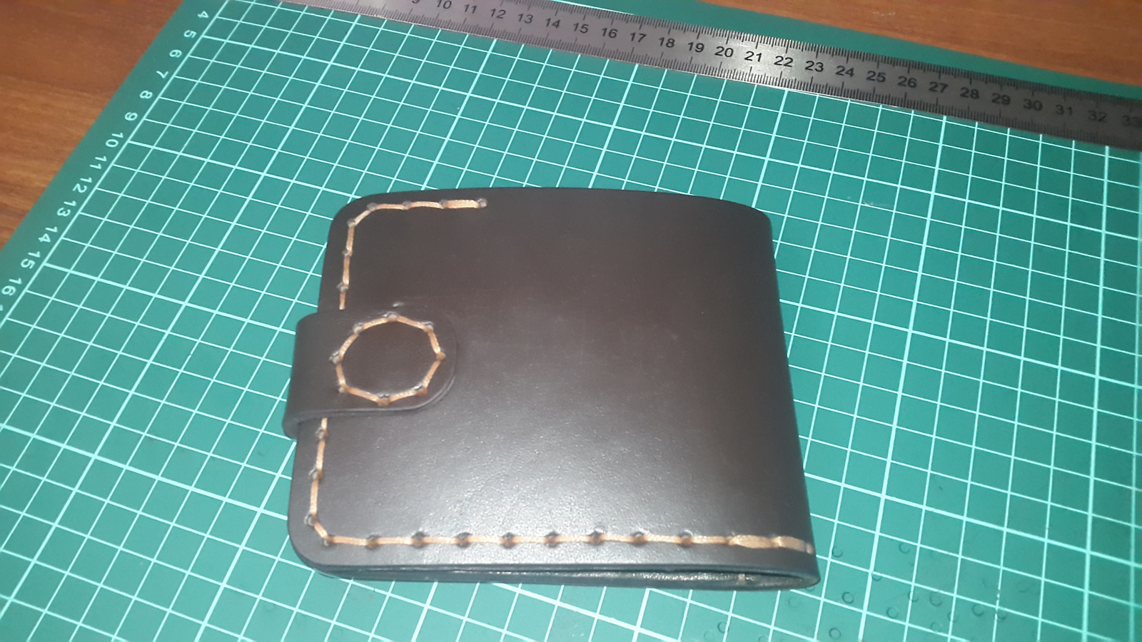 My first creation. - My, Wallet, Leather products, Longpost