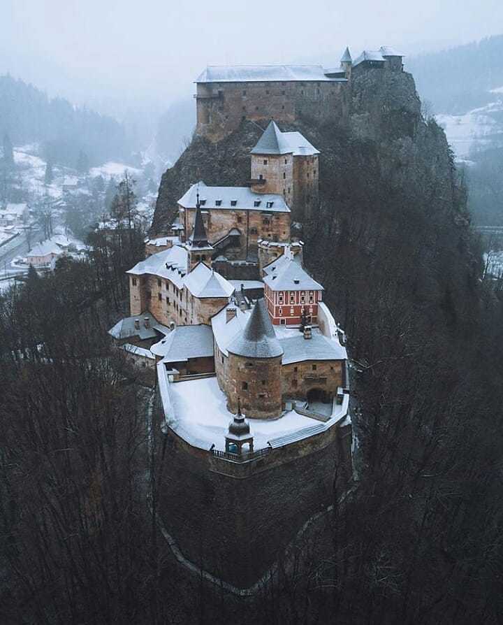 Orava city. - The photo, Lock, Landscape, Slovakia, Longpost