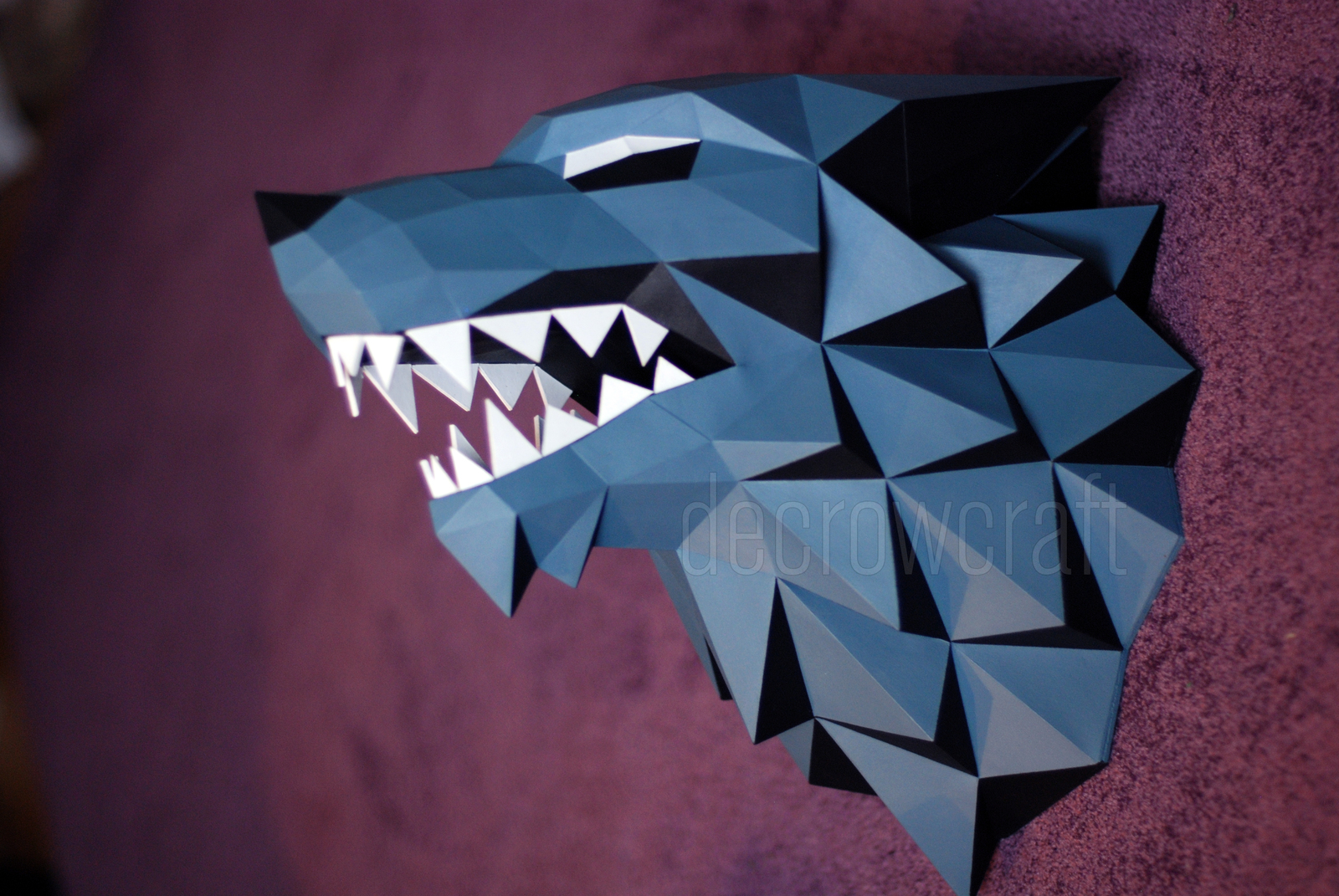 Direwolf. polygonal sculpture - My, Papercraft, Game of Thrones, Spoiler, Paper products, With your own hands, , Direwolf, Longpost