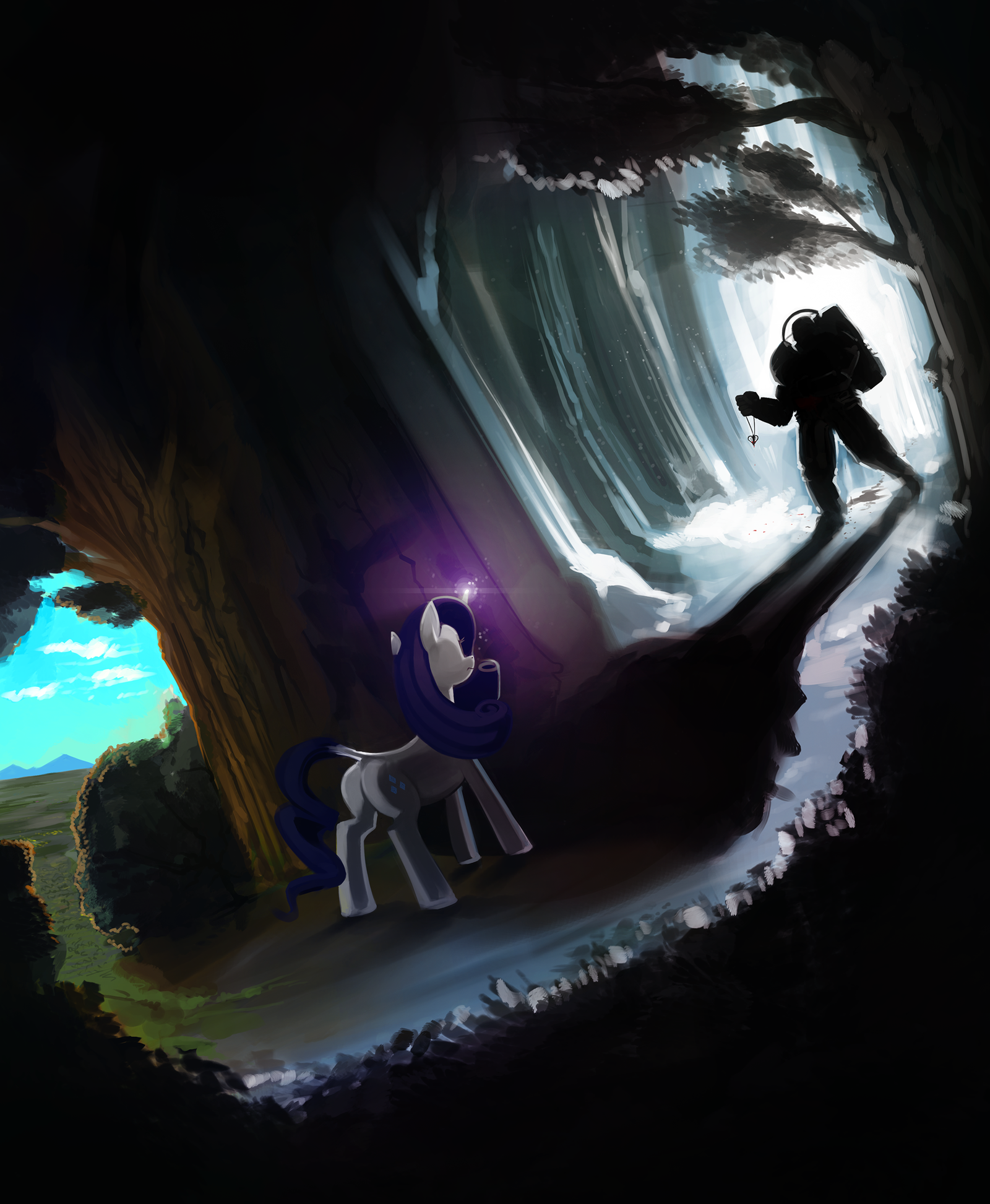 Meeting in the woods - My little pony, Rarity, Art, Dimfann