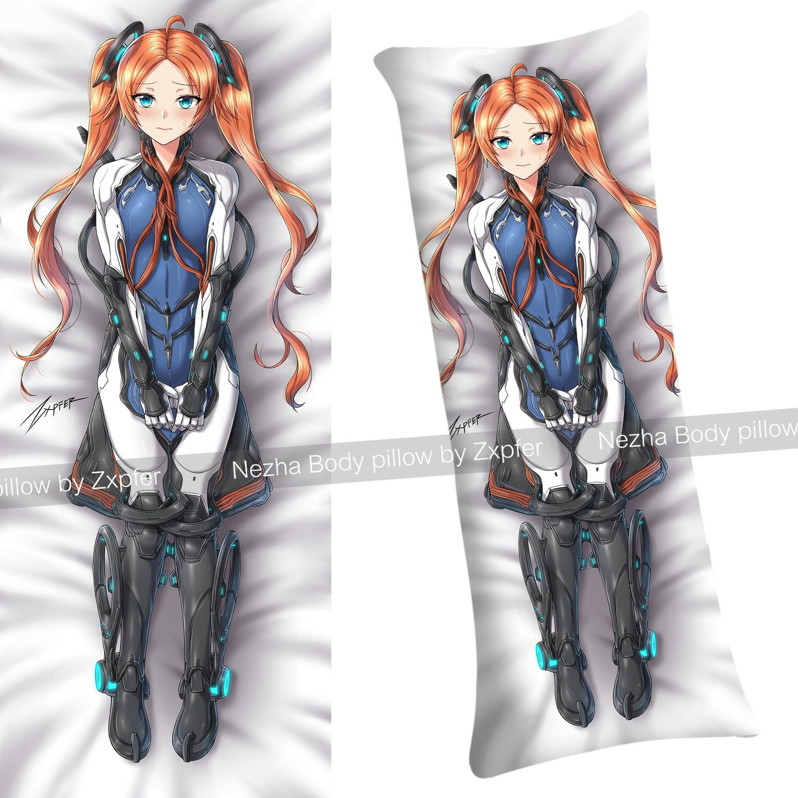 Oh my... - Zxpfer, Warframe, Anime art, Nezha, Games, Dakimakura, Art