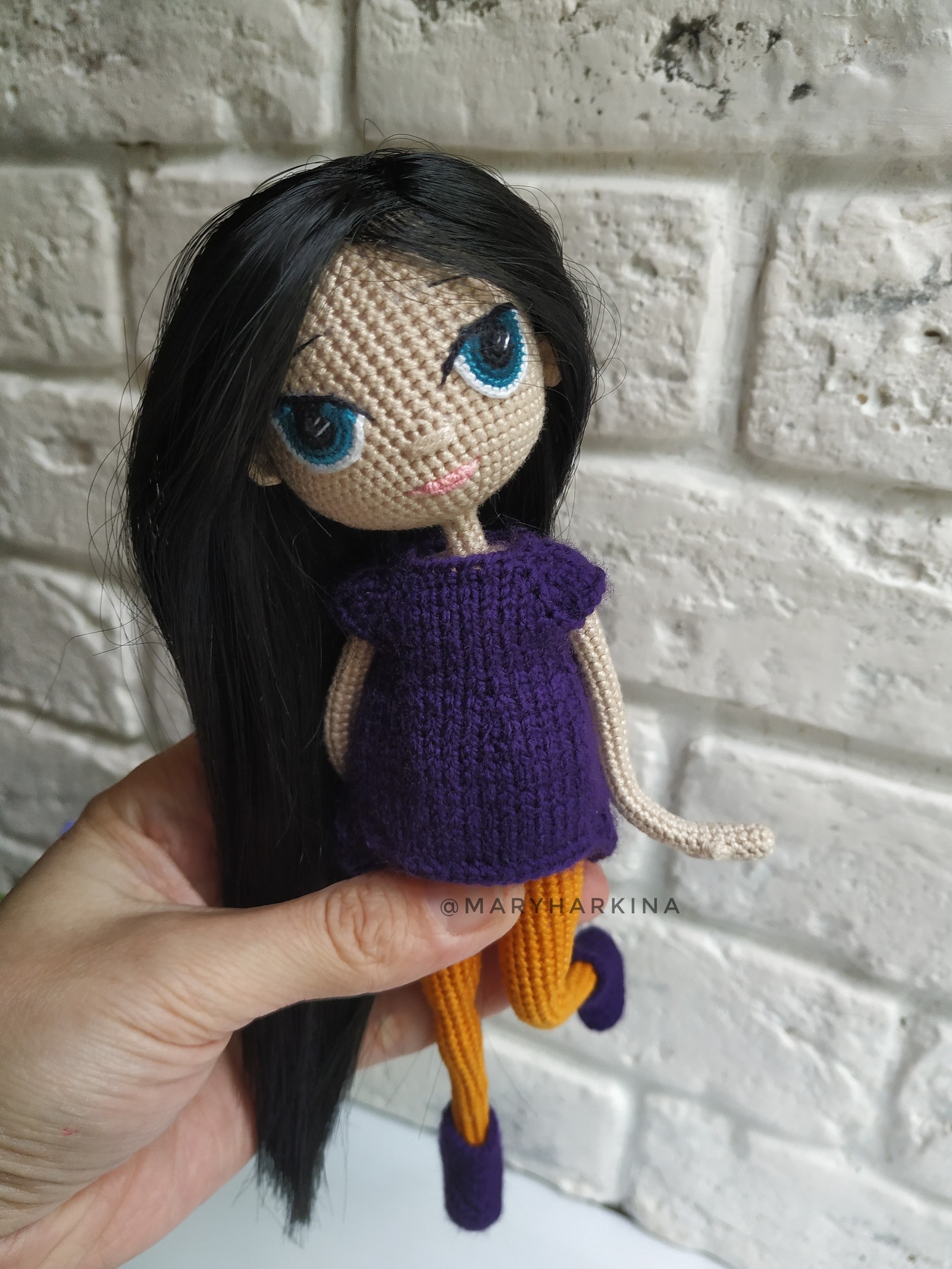 Interior dolls - My, Knitted toys, Doll, Knitting, Handmade, Longpost