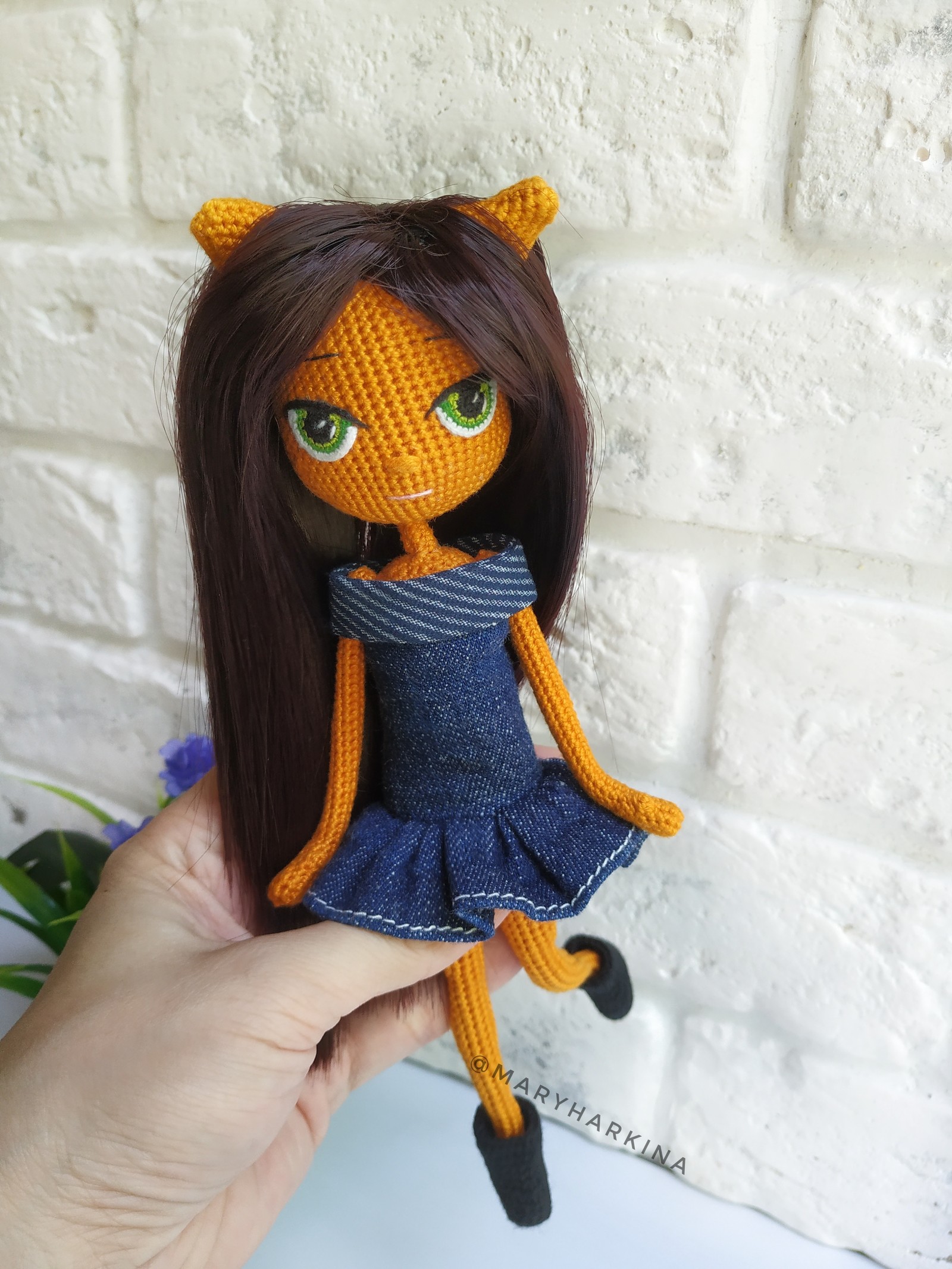 Interior dolls - My, Knitted toys, Doll, Knitting, Handmade, Longpost