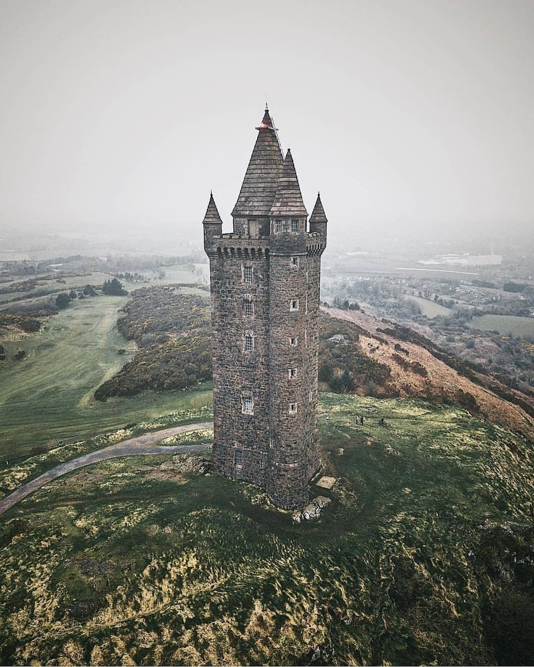 19th century lookout tower on Scrabo Hill, Northern Ireland - Tower, Northern Ireland