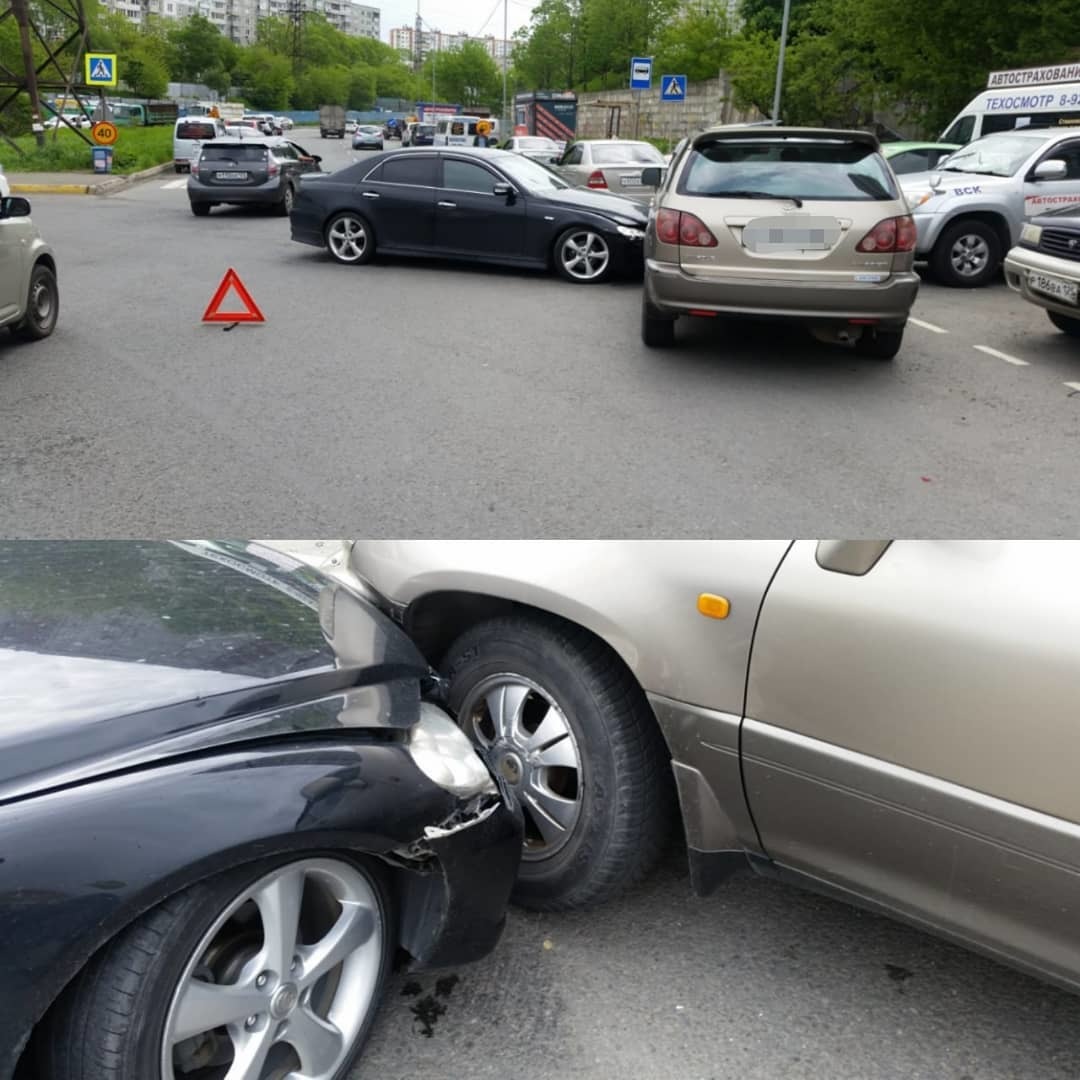 Accident in Vladivostok involving Toyota Mark X - Drifter, Right hand drive cars, Toyota, Drift, Video, Crash, Road accident, Vladivostok, My