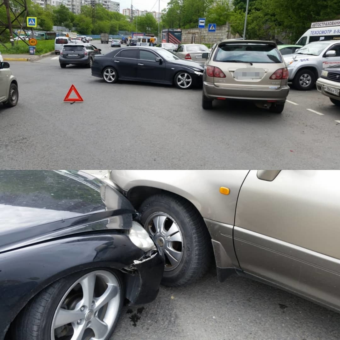 ДТП во Владивостоке с участием Toyota Mark X - Моё, Владивосток, ДТП, Авария, Видео, Дрифт, Toyota, Праворульные машины, Дрифтер