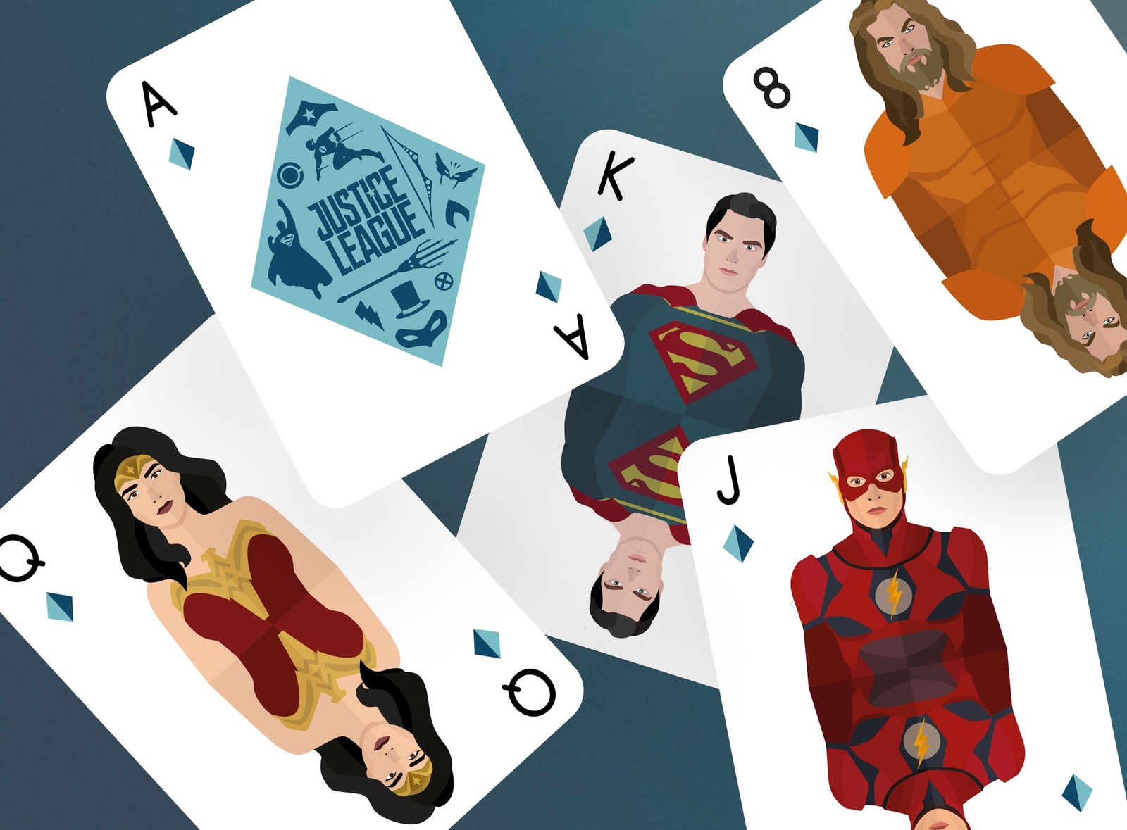 Poker deck of DC cards - My, Dc comics, Justice League, Batman, Suicide Squad, Playing cards, Comics, Longpost, Justice League DC Comics Universe