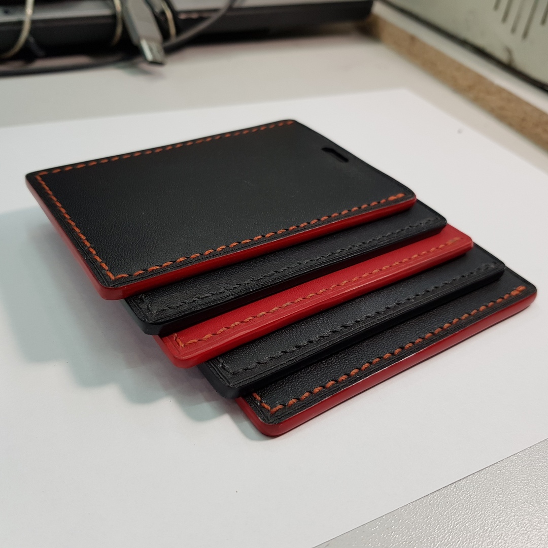 Cases for contactless passes made of genuine leather. - My, Leather, Longpost, Handmade, Needlework without process