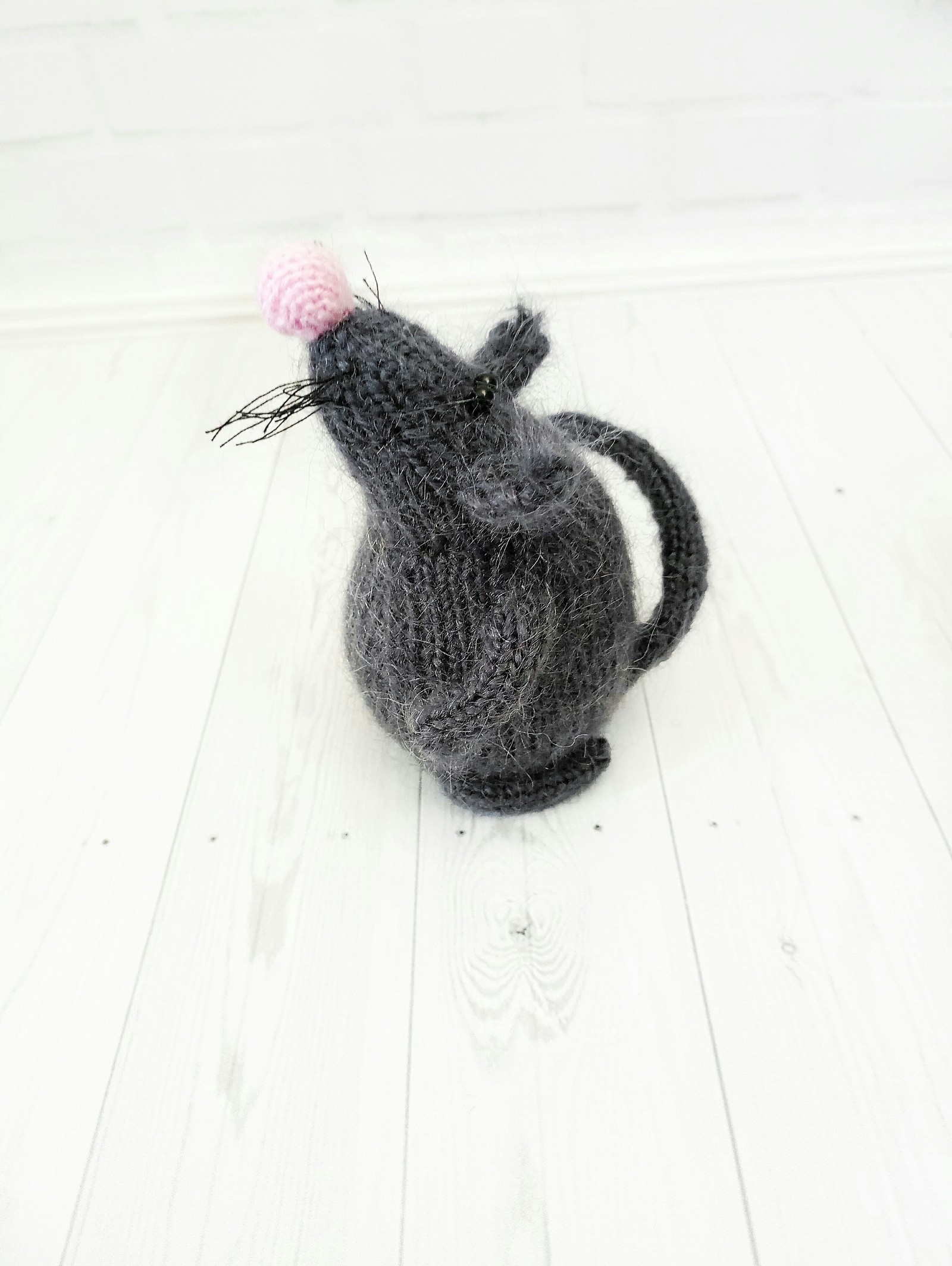 fat mouse - Needlework without process, Knitting, Knitted toys, Interior toy, Longpost