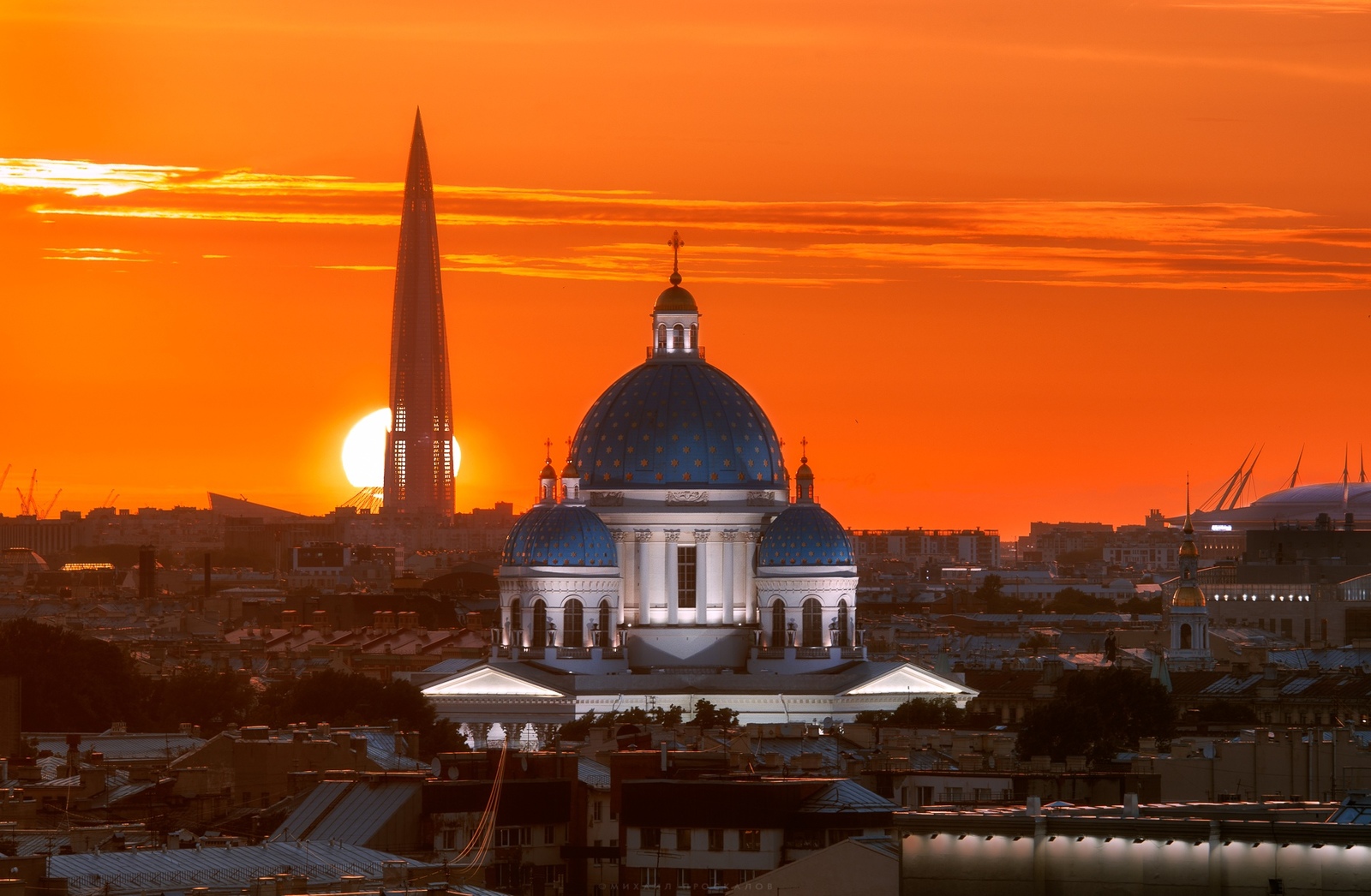 Sunset beyond Lakhta - My, The photo, Town, Sunset, Lakhta Center, Saint Petersburg