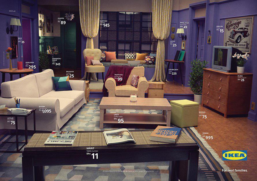 IKEA used its furniture to create living rooms from The Simpsons, Friends and Stranger Things - IKEA, The Simpsons, TV series Friends, Very strange things, Furniture, Interior, TV series Stranger Things