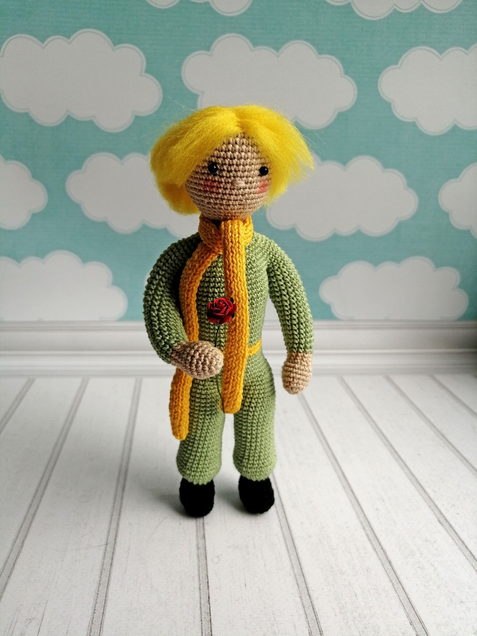 Little Prince - My, Needlework without process, Crochet, Little Prince, Antoine de Saint-Exupery, Knitted toys, Longpost