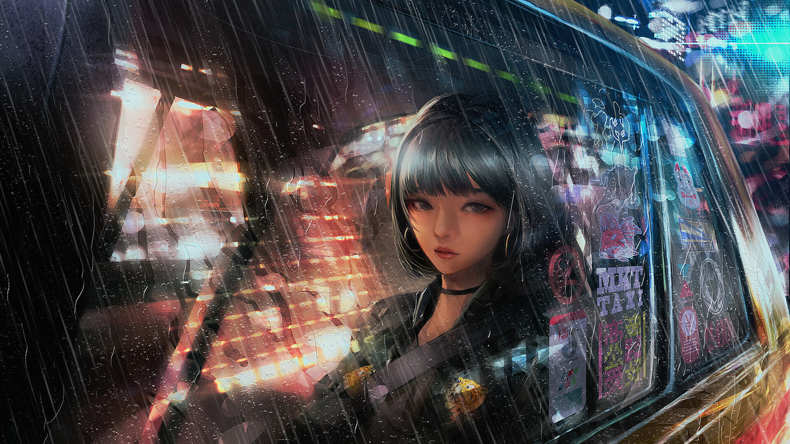 Rain - Art, Drawing, Anime art, Rain, Wataboku