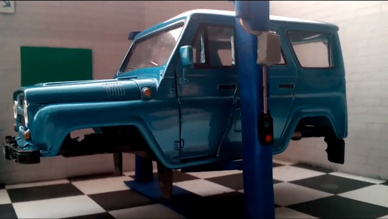 Scale model of UAZ - My, Modeling, Auto, UAZ, Car modeling, , Scale, Longpost