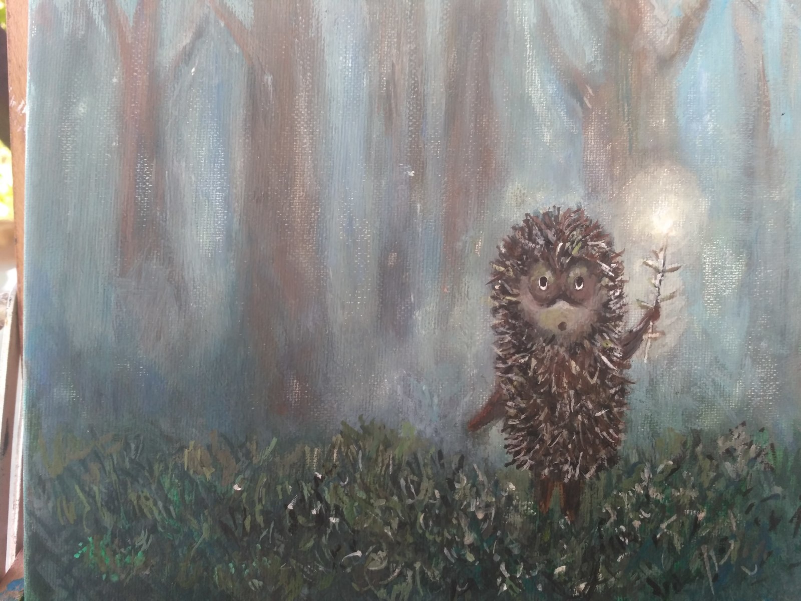 Hedgehog in the fog watercolor :) - My, Copy, Watercolor, Hedgehog in the fog, Drawing, Cartoons, Soviet cartoons, Story