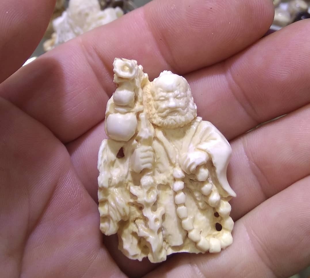 Bone carving is my hobby - My, Netsuke, Bone carving, Needlework without process, Longpost