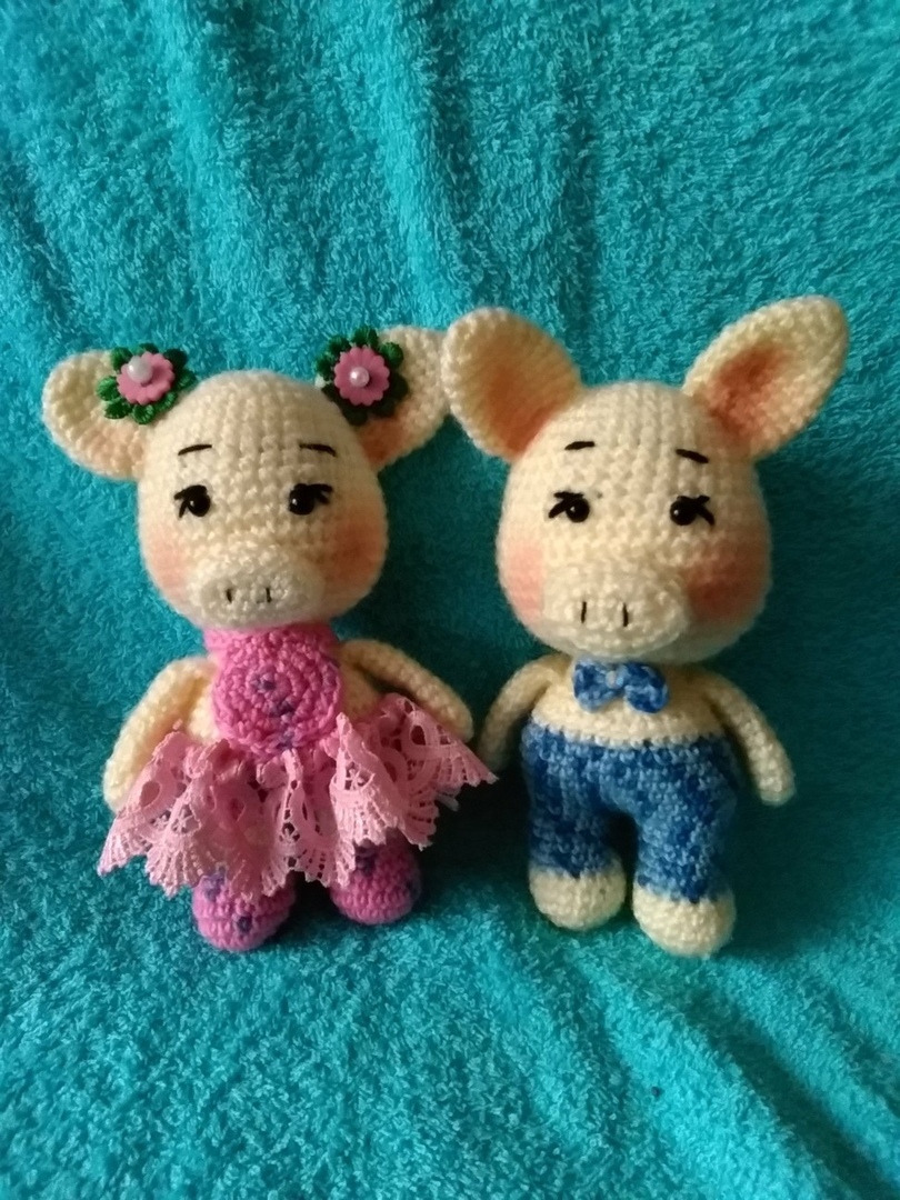 Pigs are the symbol of this year! - My, Crochet, Longpost