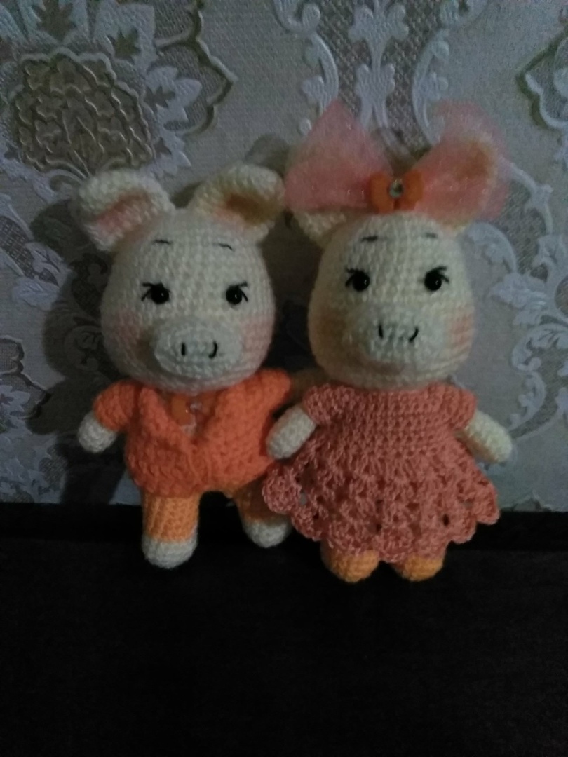 Pigs are the symbol of this year! - My, Crochet, Longpost