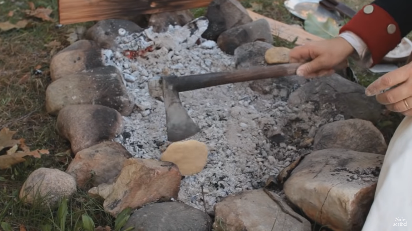 Cakes on the coals. - League of Historians, 18 century, , Recipe, Video, Longpost, Cooking, Field kitchen